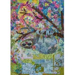 1000 pc Heye Puzzle -  QUILT ART Sewn Sloth